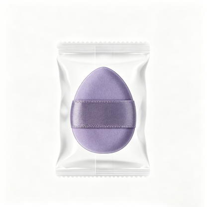 Cushion Puff with Egg-Shaped Ribbon – Individually Wrapped Set