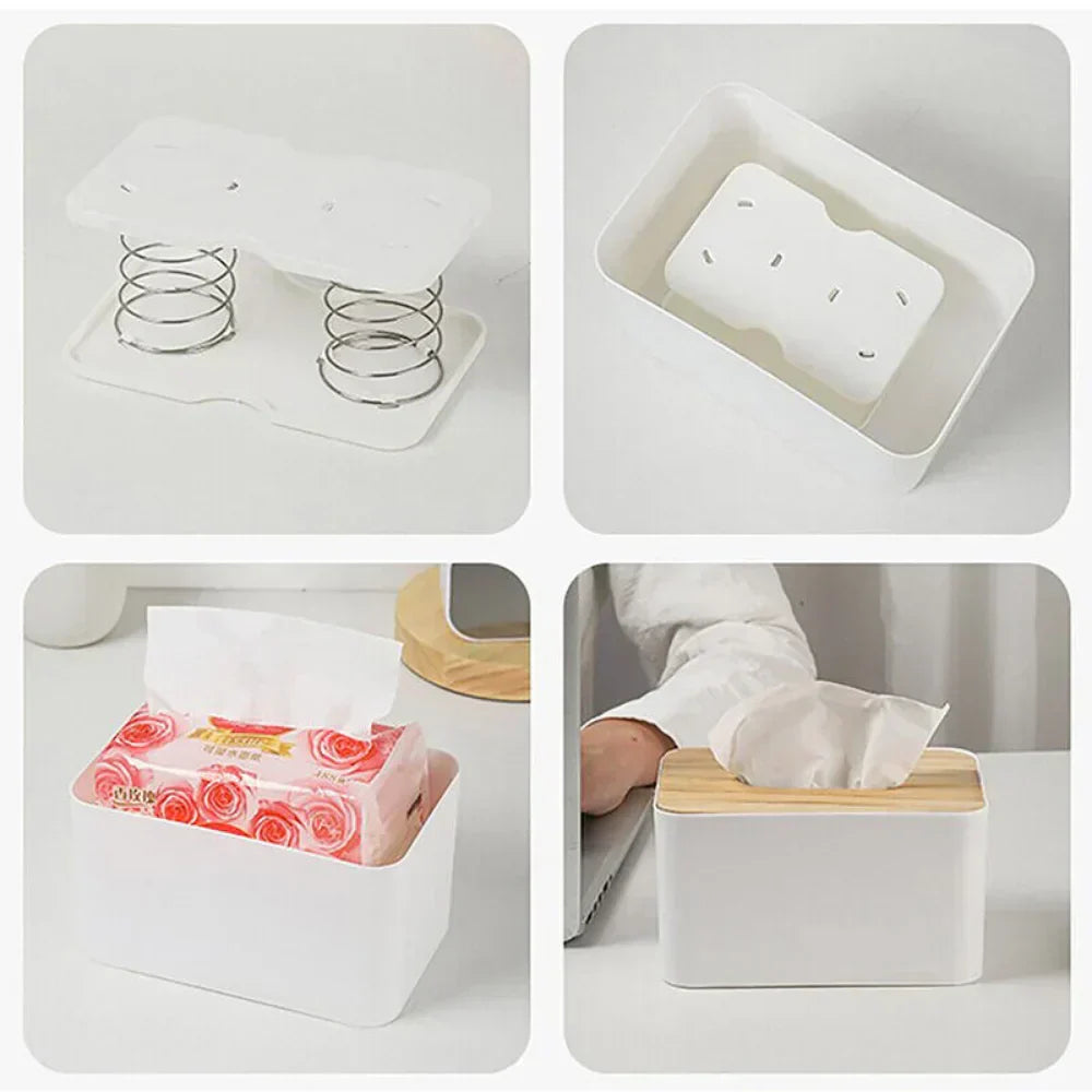Automatische Frühling Ausgabe Box Geschenke Box Frühling Tablett Automatische Papierhandtuch Innenhalter für Sicherheit Fahren Küche Tissue-Boxen