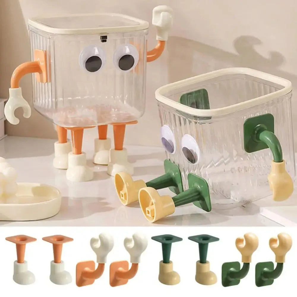 2Pcs DIY Tissue Box dekorative Fuß Beine selbstklebend multifunktionale Mülleimer Hand Haken Halter Dekoration dekorative Sachen